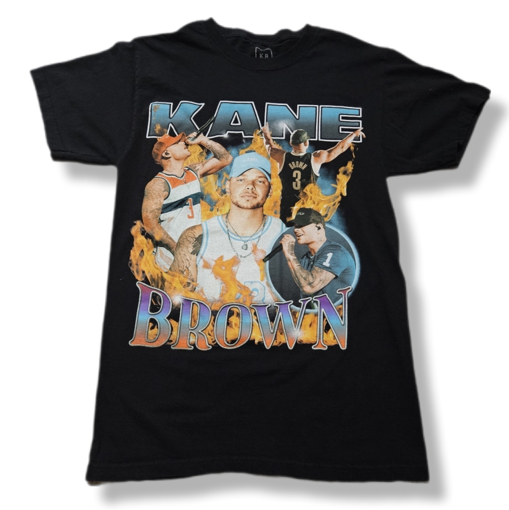 Mens Small Kane Brown Graphic 4 Picture College XL Black Tshirt